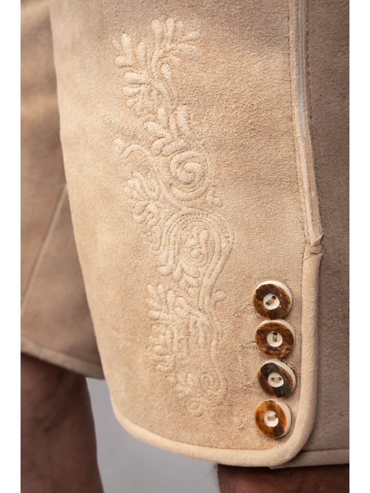 Edelnice Kurze Wildbock Lederhose Balthasar in natur günstig kaufen