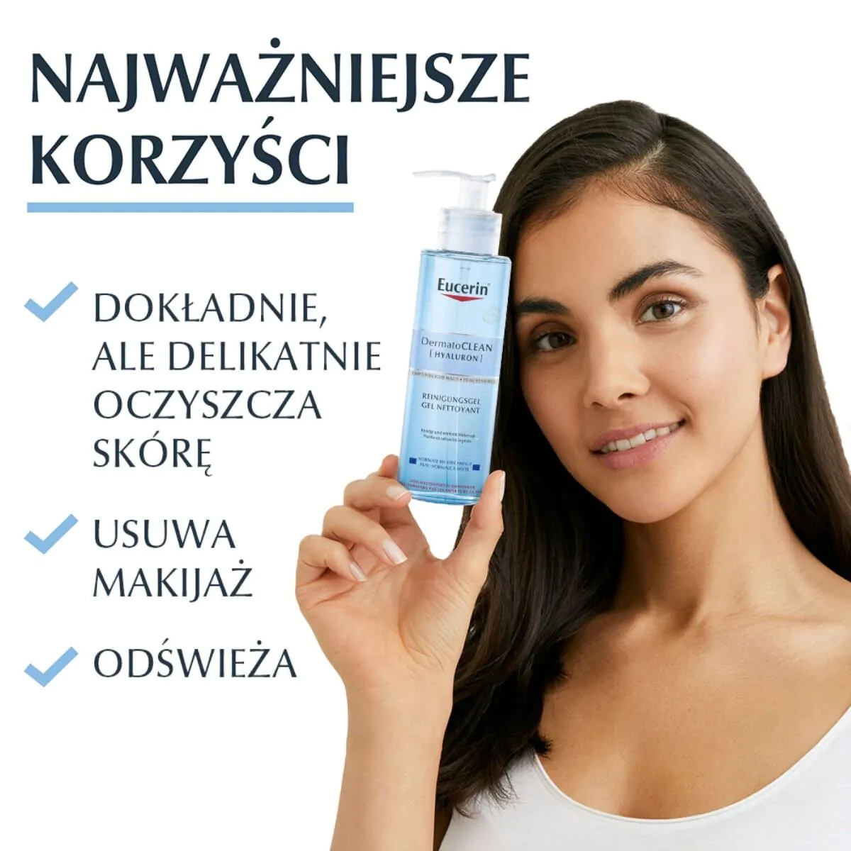 Eucerin Dermatoclean Hyaluron gel za čišćenje lica