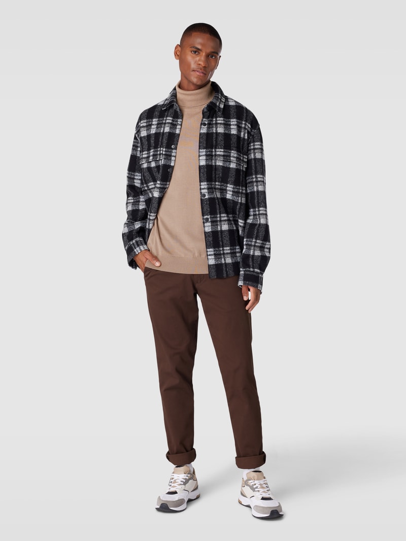 Rollkragenpullover aus Schurwolle Modell 'Donte' in beige