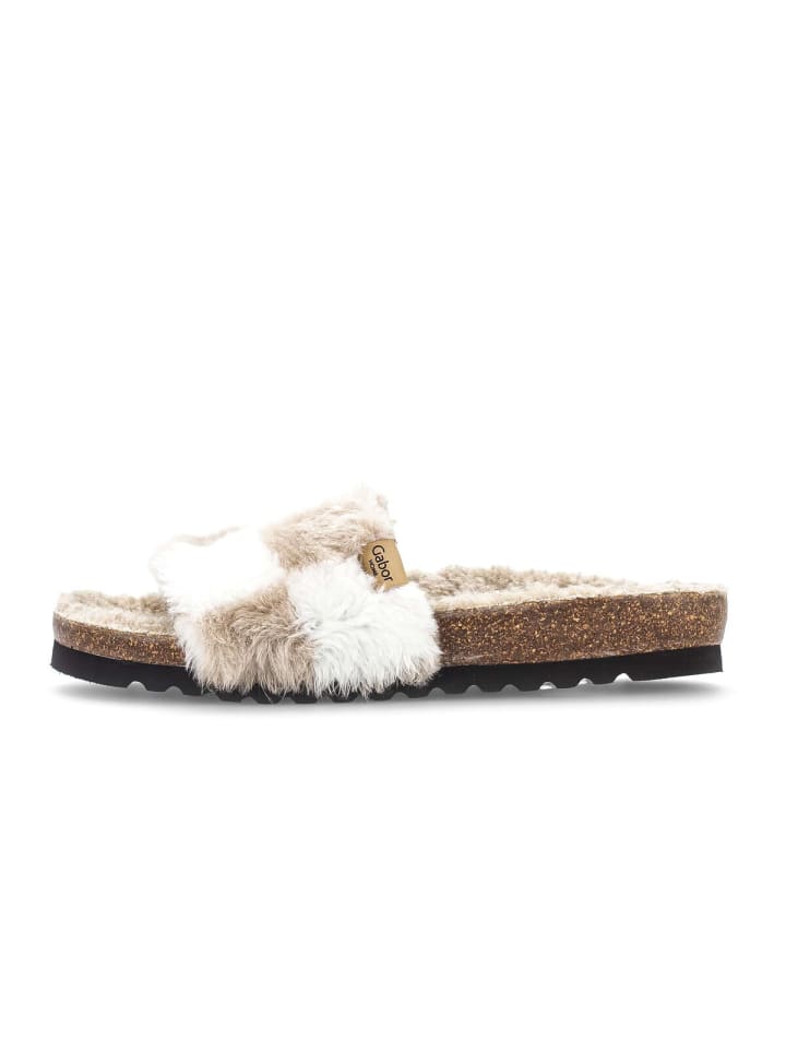 Gabor Fashion Plüschhausschuhe in beige günstig kaufen