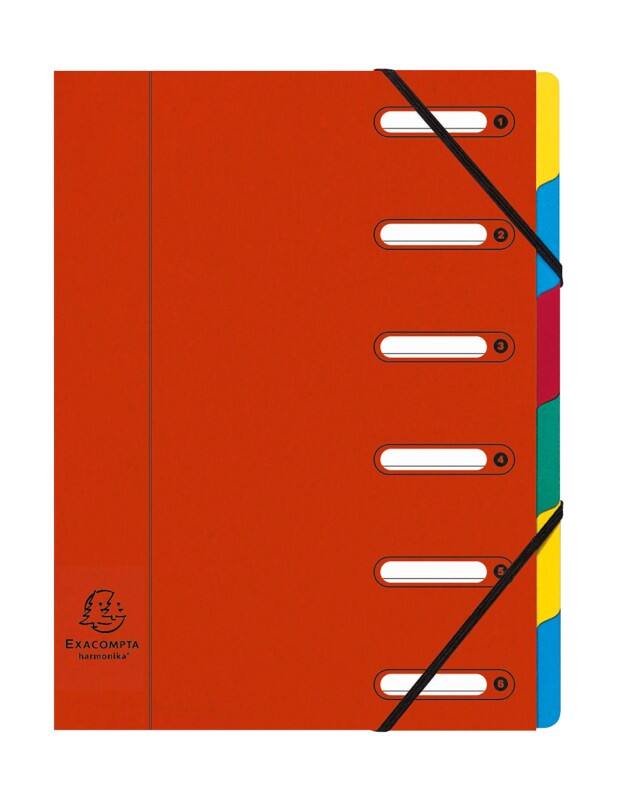 Exacompta Ordnungsmappe 55065E DIN A4 Rot Pressspankarton 24 x 32 cm 8 Stück