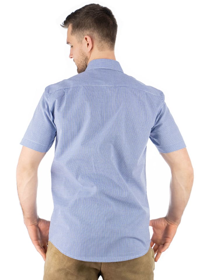 OS-Trachten Trachtenhemd Weonys in mittelblau günstig kaufen