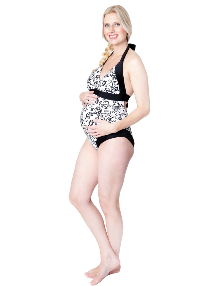 petit amour  Umstandsbademode ARI Umstandsbadeanzug in Schwarz-Weiß günstig kaufen S Cup B-C