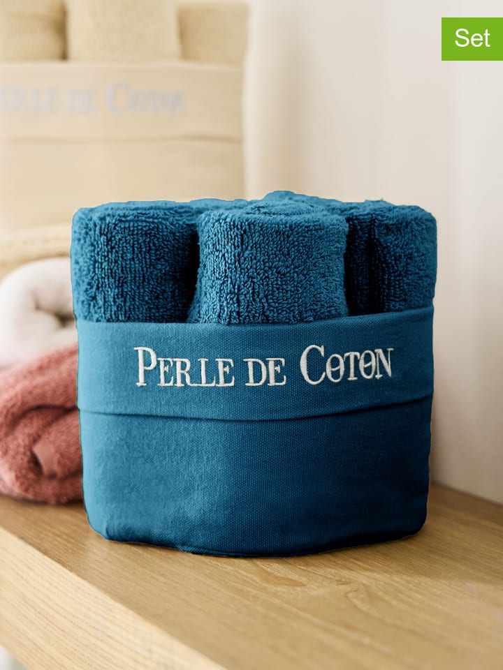 Soft by Perle de Coton 6er-Set: Gästehandtücher in Petrol günstig kaufen 50x30 cm