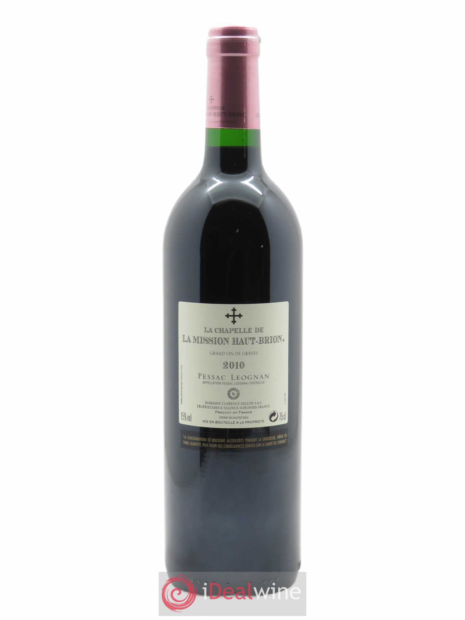 La Chapelle de La Mission Haut-Brion Second Vin  2010 - Lot de 1 Bouteille
