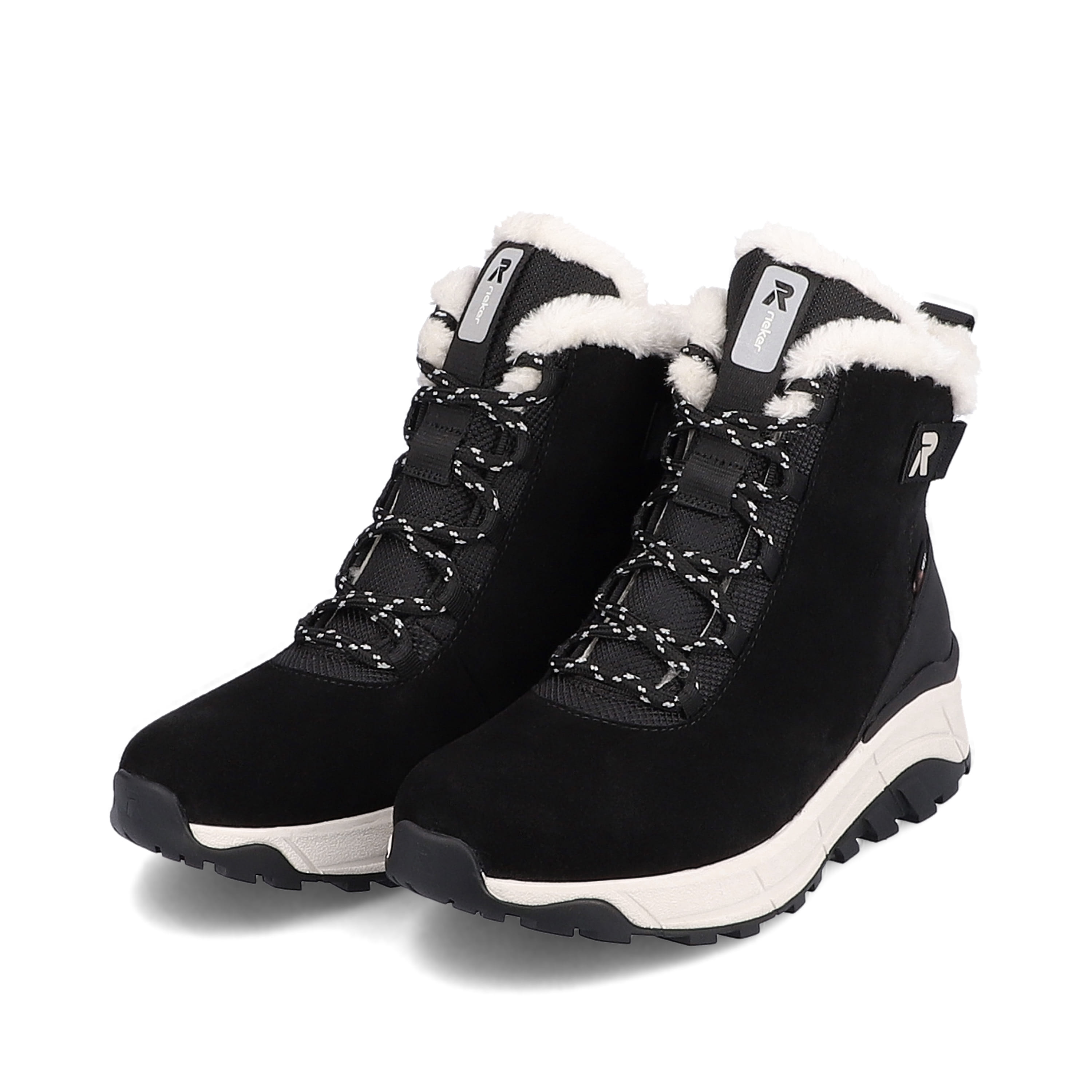 Rieker Damen Schnürstiefel deep-black pearl