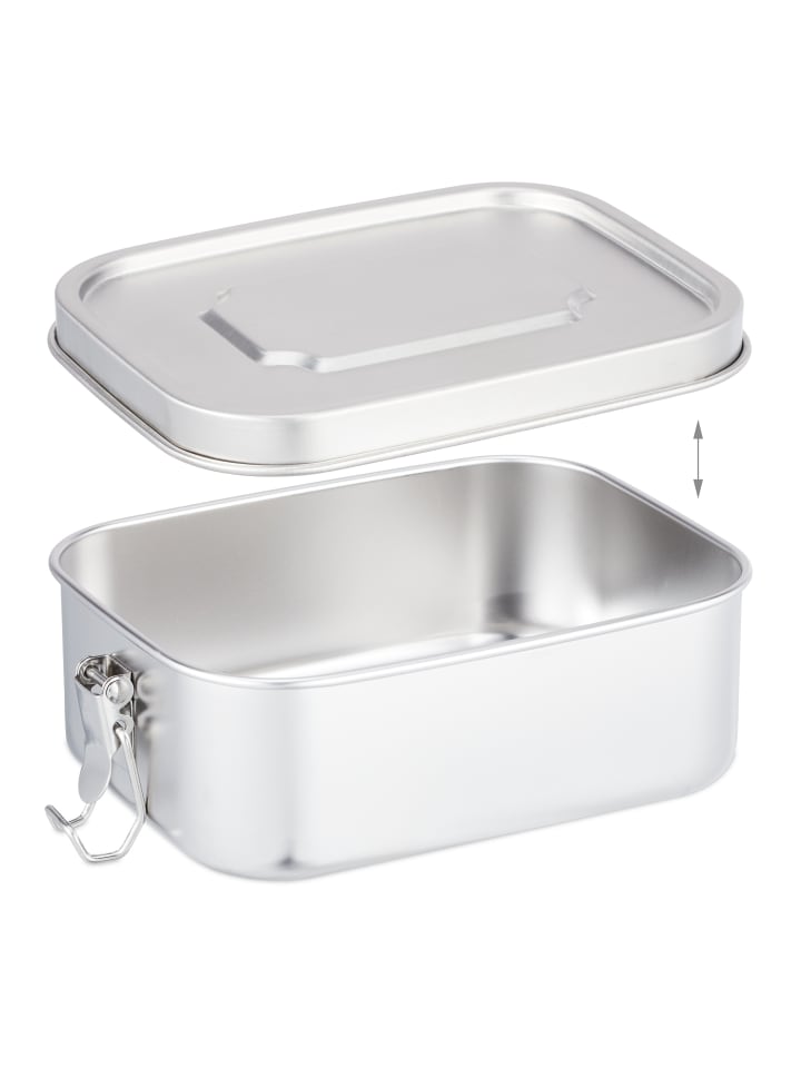 relaxdays Brotdose in Silber - 1 Liter günstig kaufen onesize