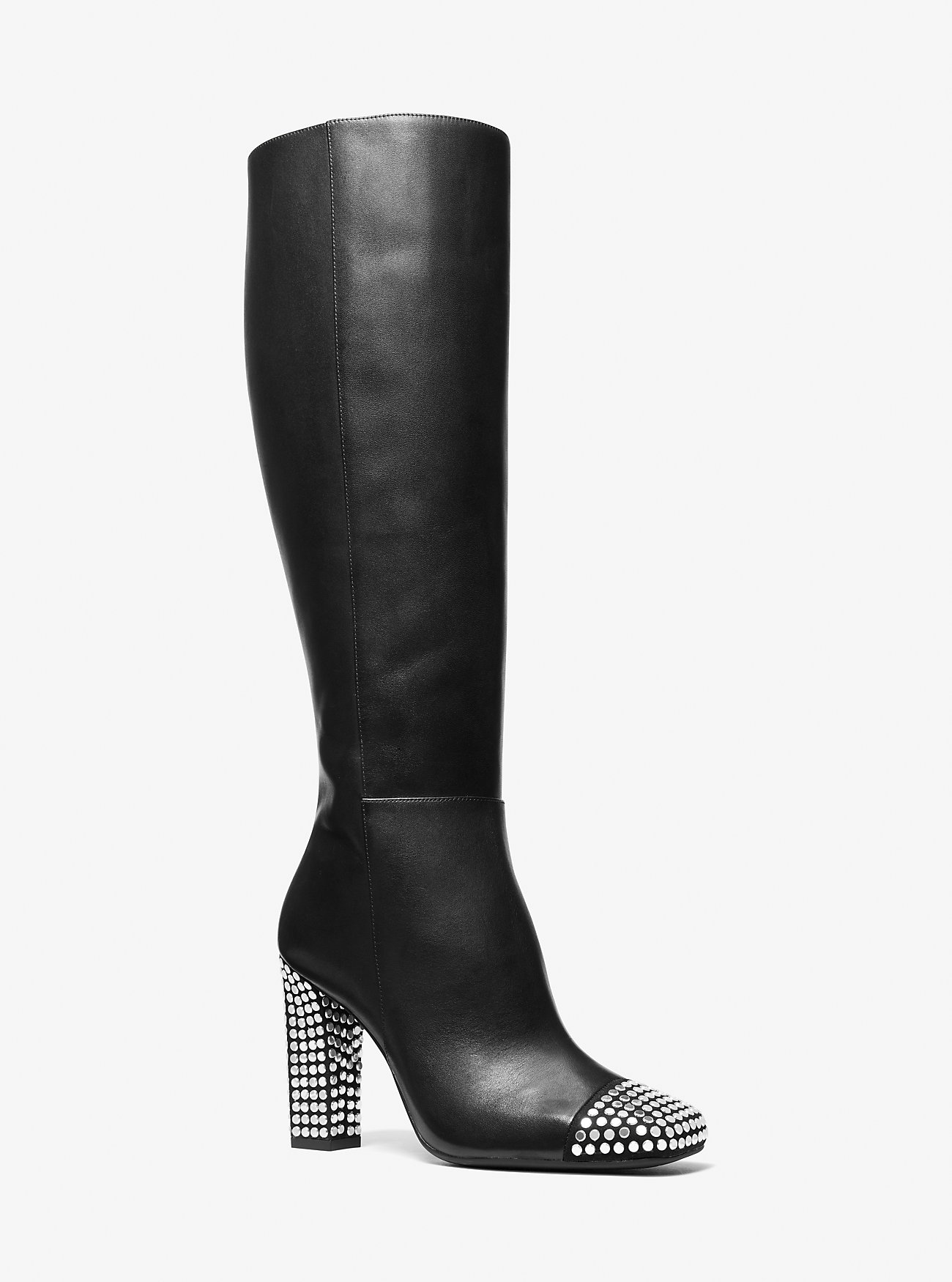 Matilda Embellished Leather Boot - BLACK