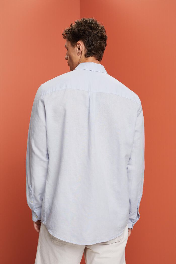 Button-Down-Hemd aus Baumwolle und Leinen