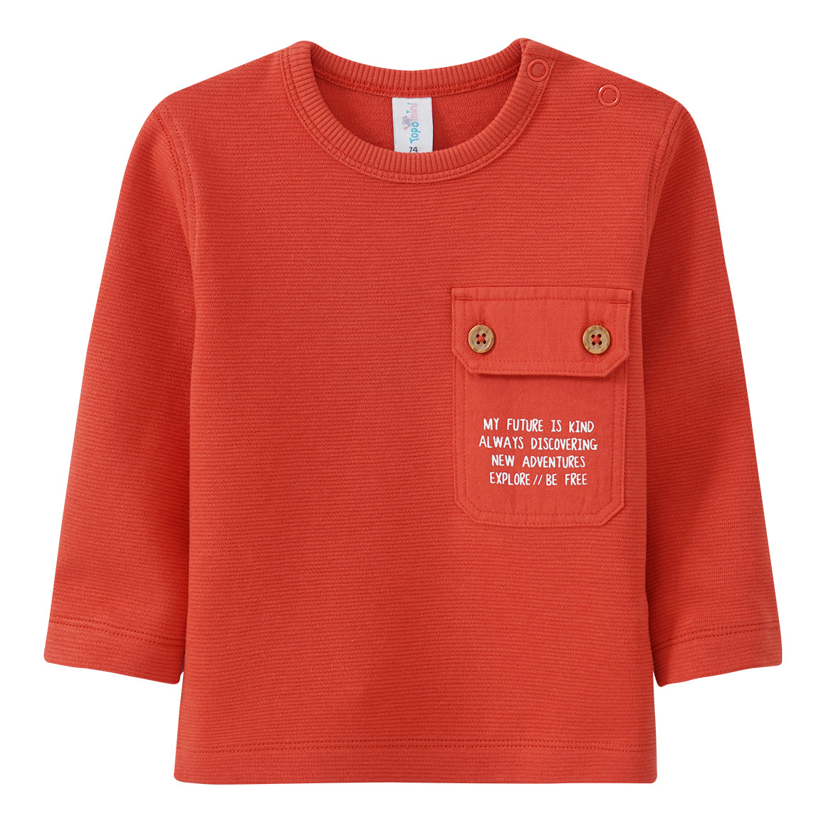 Baby Langarmshirt mit Message-Print