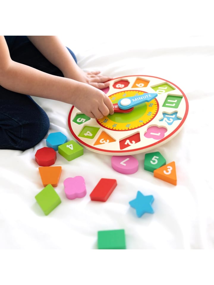 Melissa & Doug Holzuhr mit Formen zum Sortieren 13 Teile günstig kaufen onesize