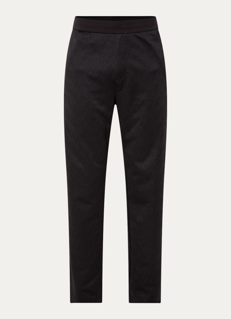 Pantaloni de trening cu imprimeu pe picior drept Armani Exchange