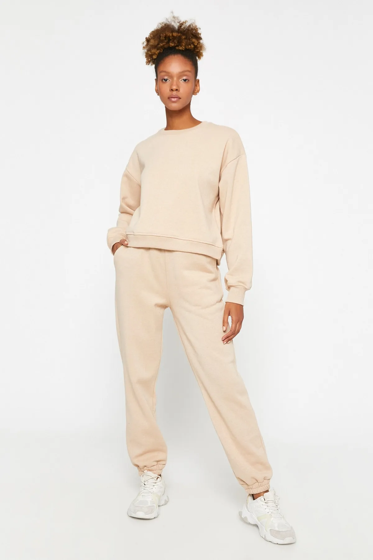 Koton  Beige Jogginghose für Damen 3SAK40104NK