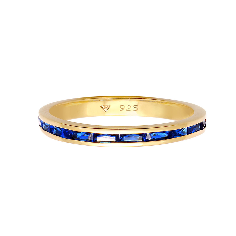 Elli Elli Bague Tendance de la mode féminine avec des saphirs en 925/1000 argent massi Bague