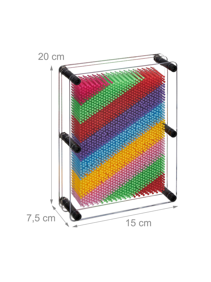 relaxdays 3D Nagelbild Pinart in Bunt - (B)15 x (H)20 cm günstig kaufen onesize