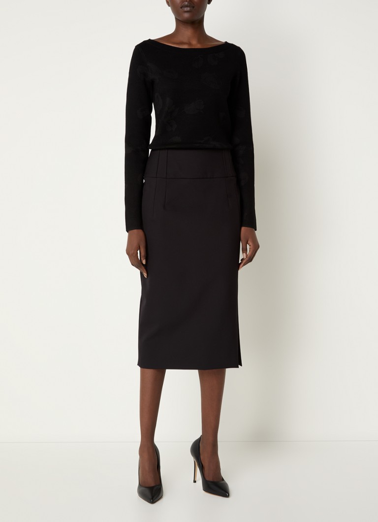 Suéter HUGO BOSS Ferenti em malha fina com estampa jacquard.