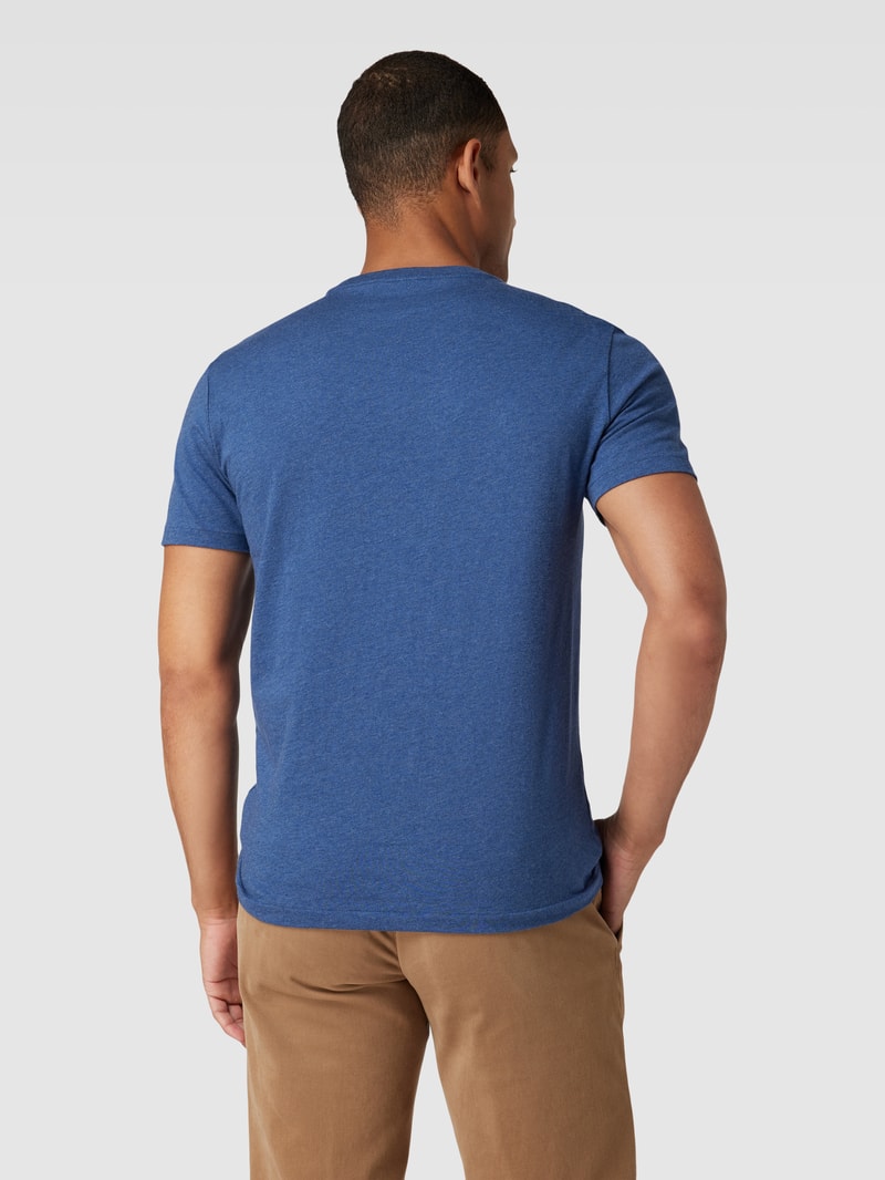 T-Shirt mit Logo-Stitching in rauchblau