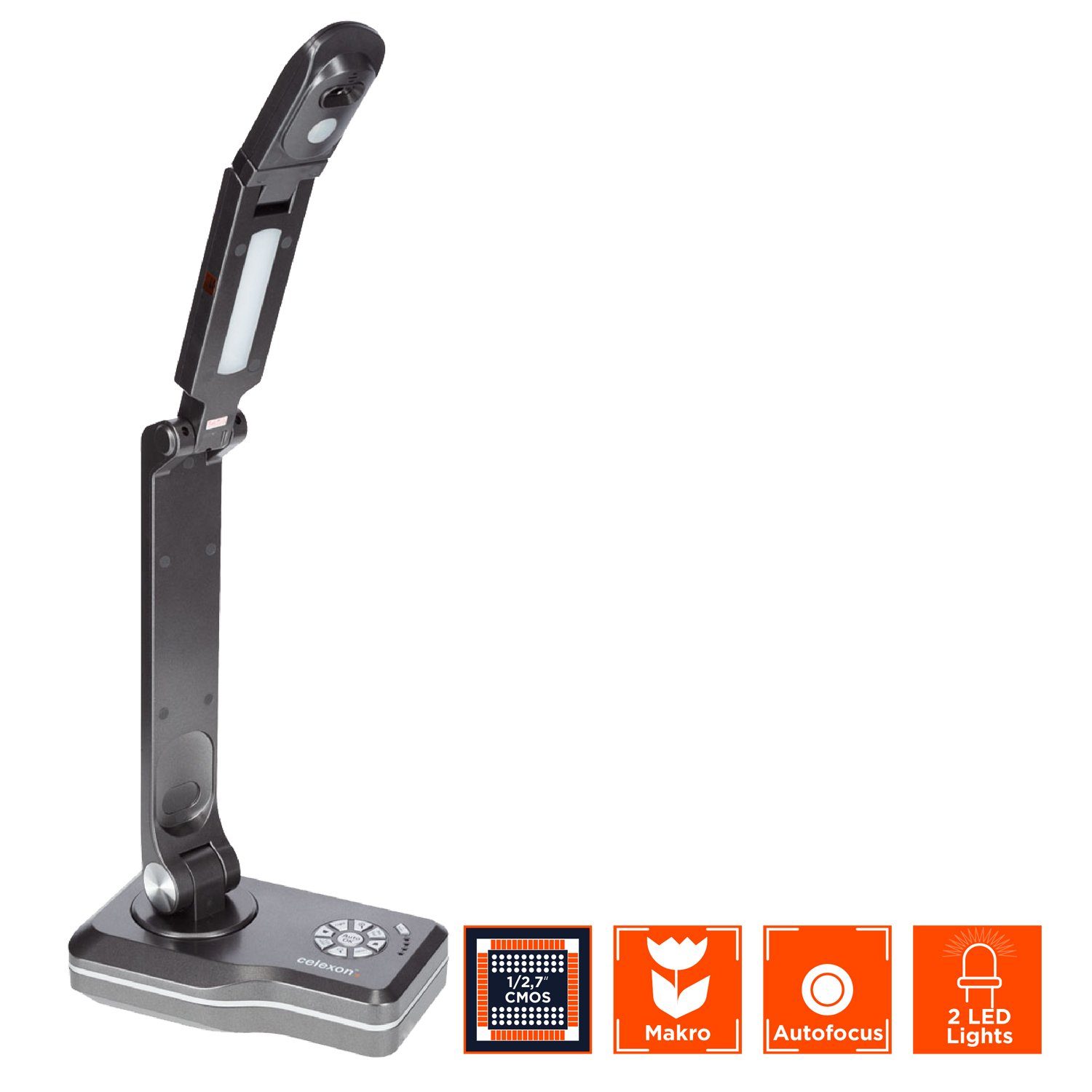 Celexon Dokumentenkamera DK500 Dokumentenscanner, (FullHD 1920 x 1080, 5MP, max DIN A3)