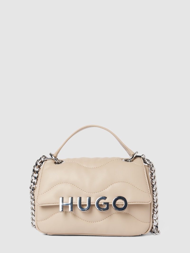 Handtasche mit Steppnähten Modell 'Lizzie' in sand