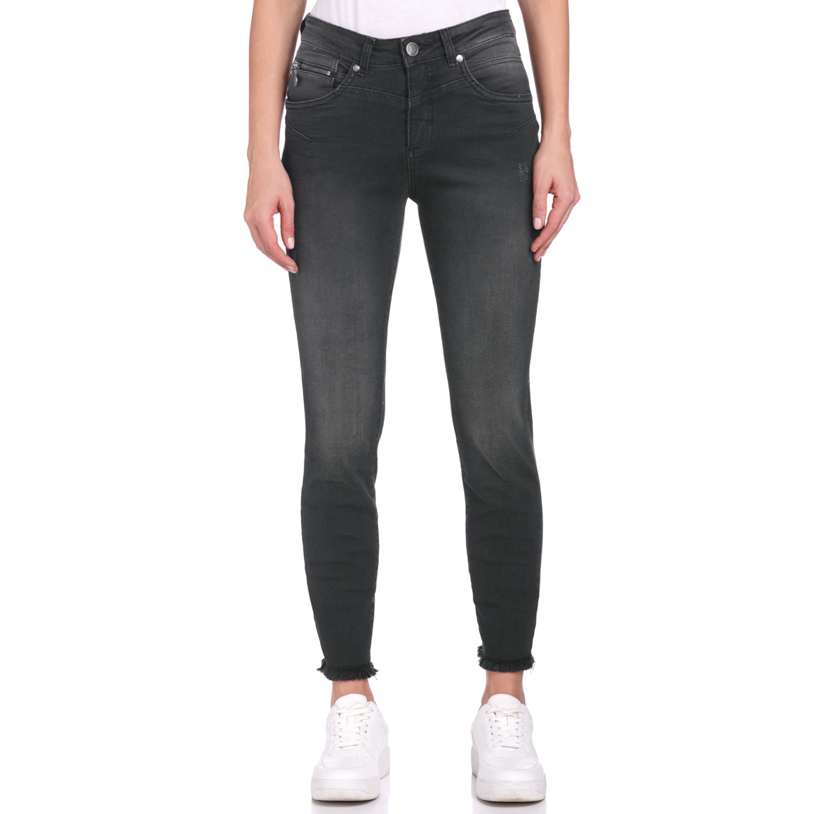 Damen Slim-Jeans im Destroyed-Look