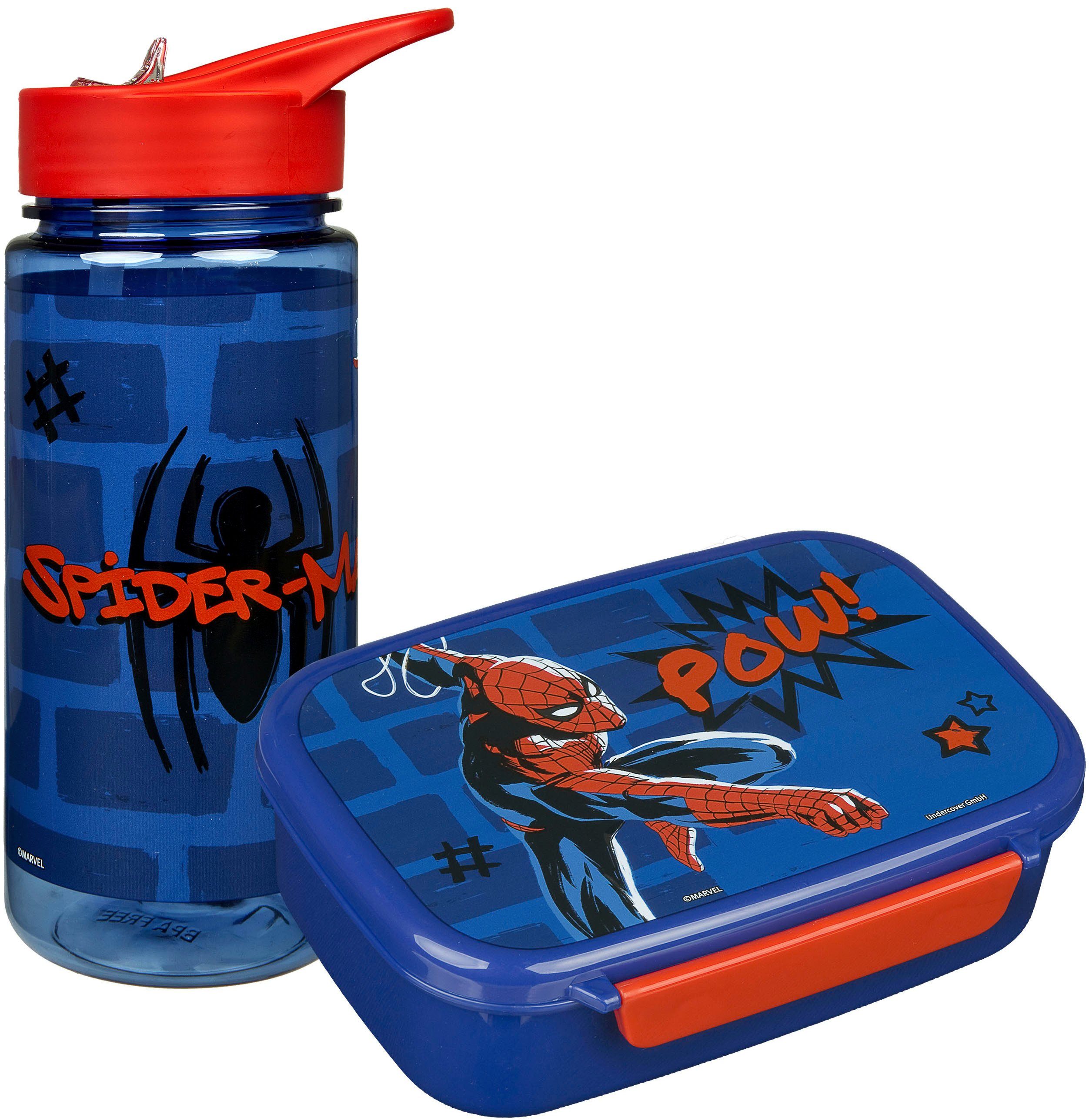 Scooli Lunchbox Spider Man, Kunststoff, (Set, 2-tlg), Brotzeitdose & Trinkflasche