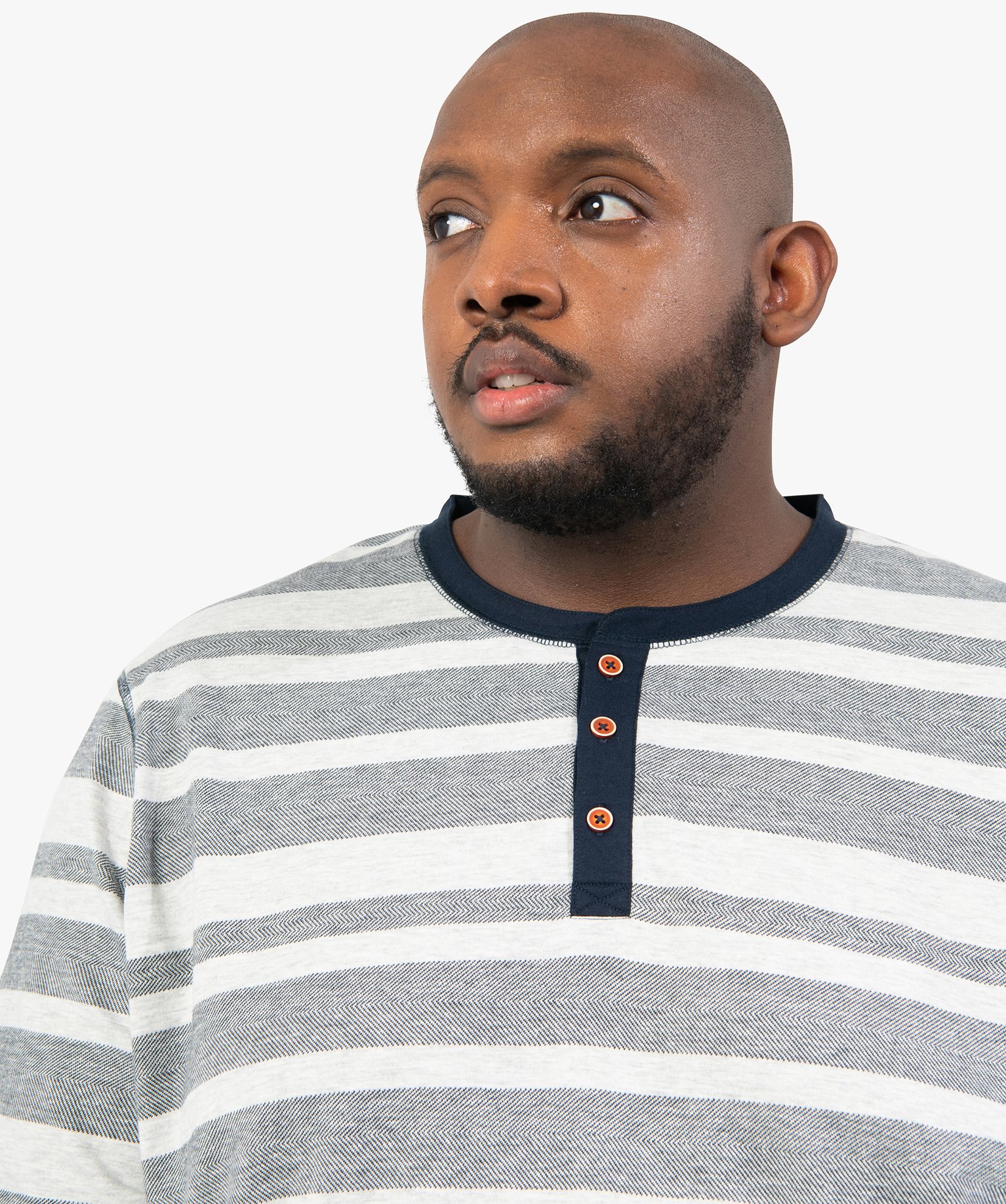 Pyjama homme grande taille avec haut rayé raye | GEMO