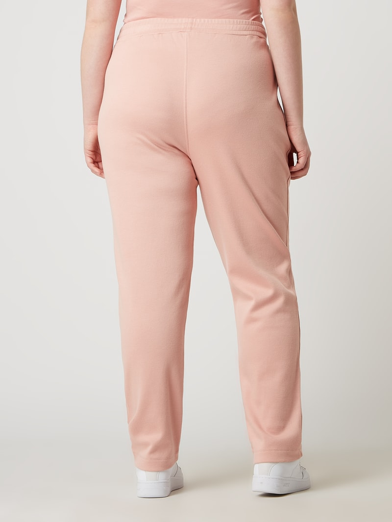 PLUS SIZE Tapered Fit Schlupfhose aus Piqué in hellrosa