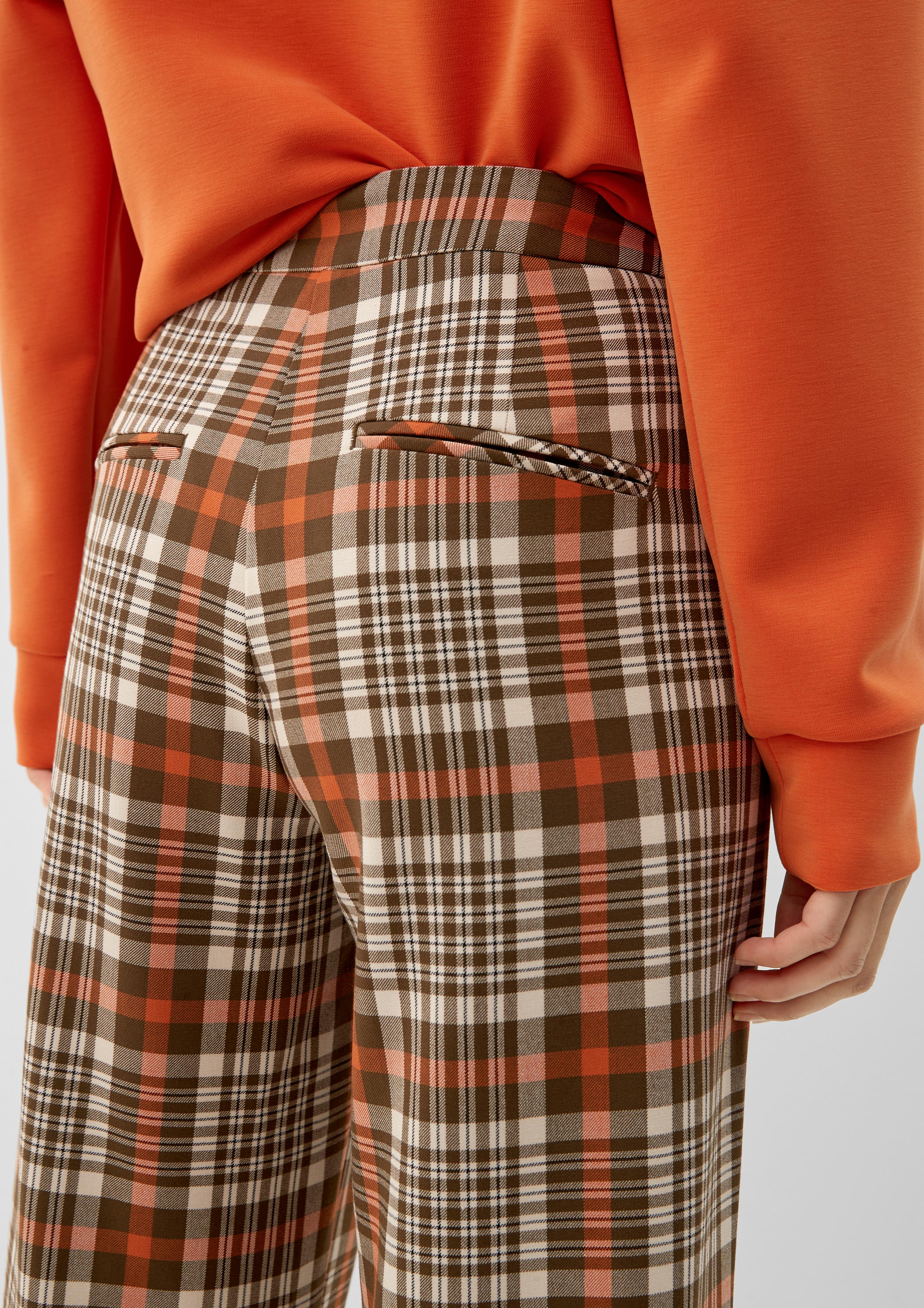 Regular: Karierte Wide leg-Hose  2121388-79N4