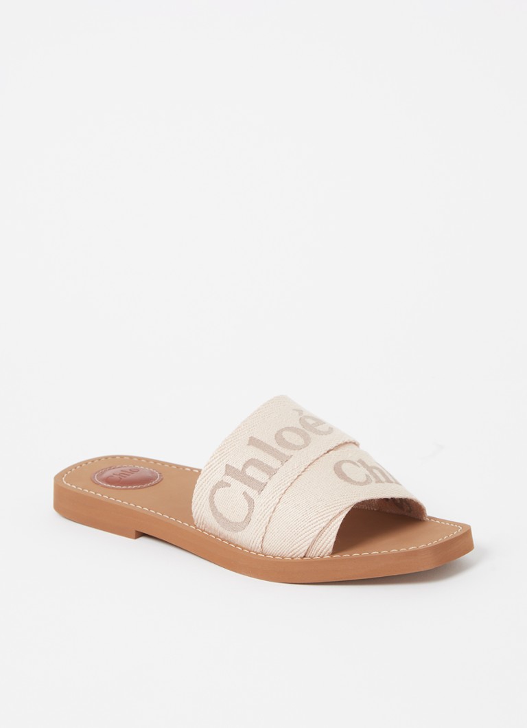 Pantofi Chloé Woody din pânză cu logo