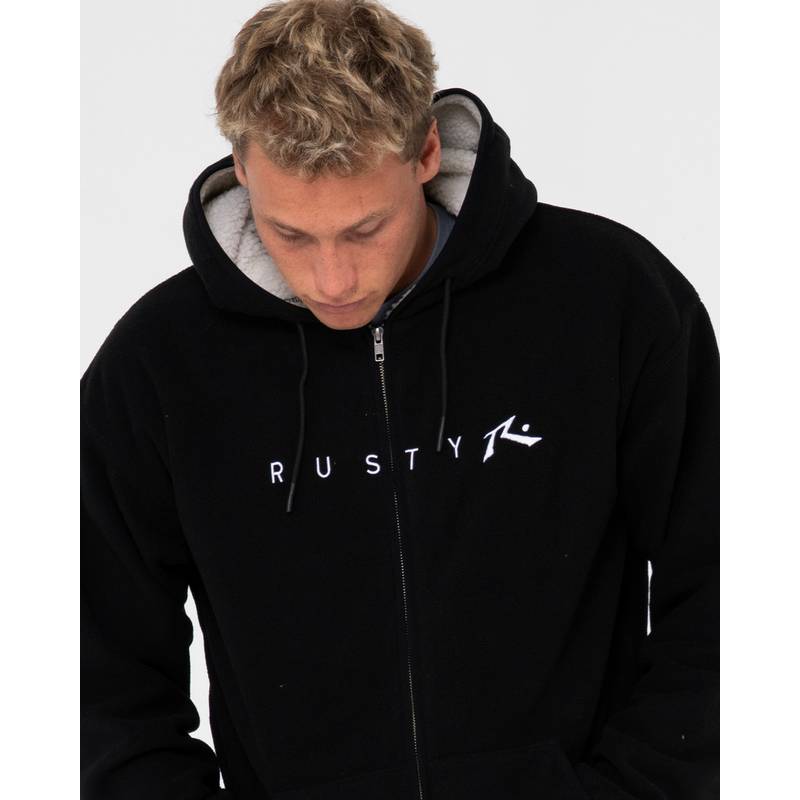 RUSTY IN LINE SHERPA ZIP THRU POLAR FLEECE Fleecejacke Herren