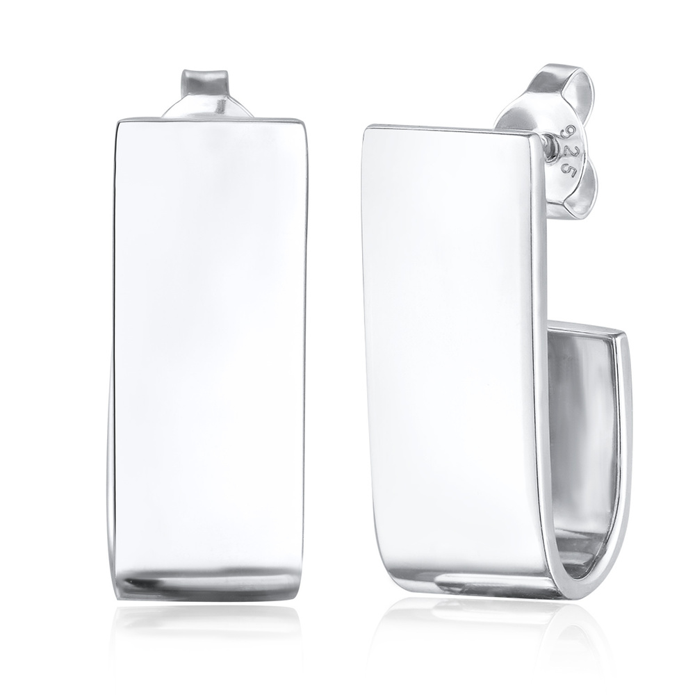 Elli Elli Boucles d'Oreilles Femmes clous d'oreilles chunky moderne en argent sterling Boucles d'oreilles