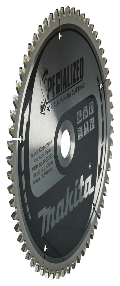 Makita Zubehör B-33283 Sägeblatt, Aluminium, 190 x 20 x 60 Zähne