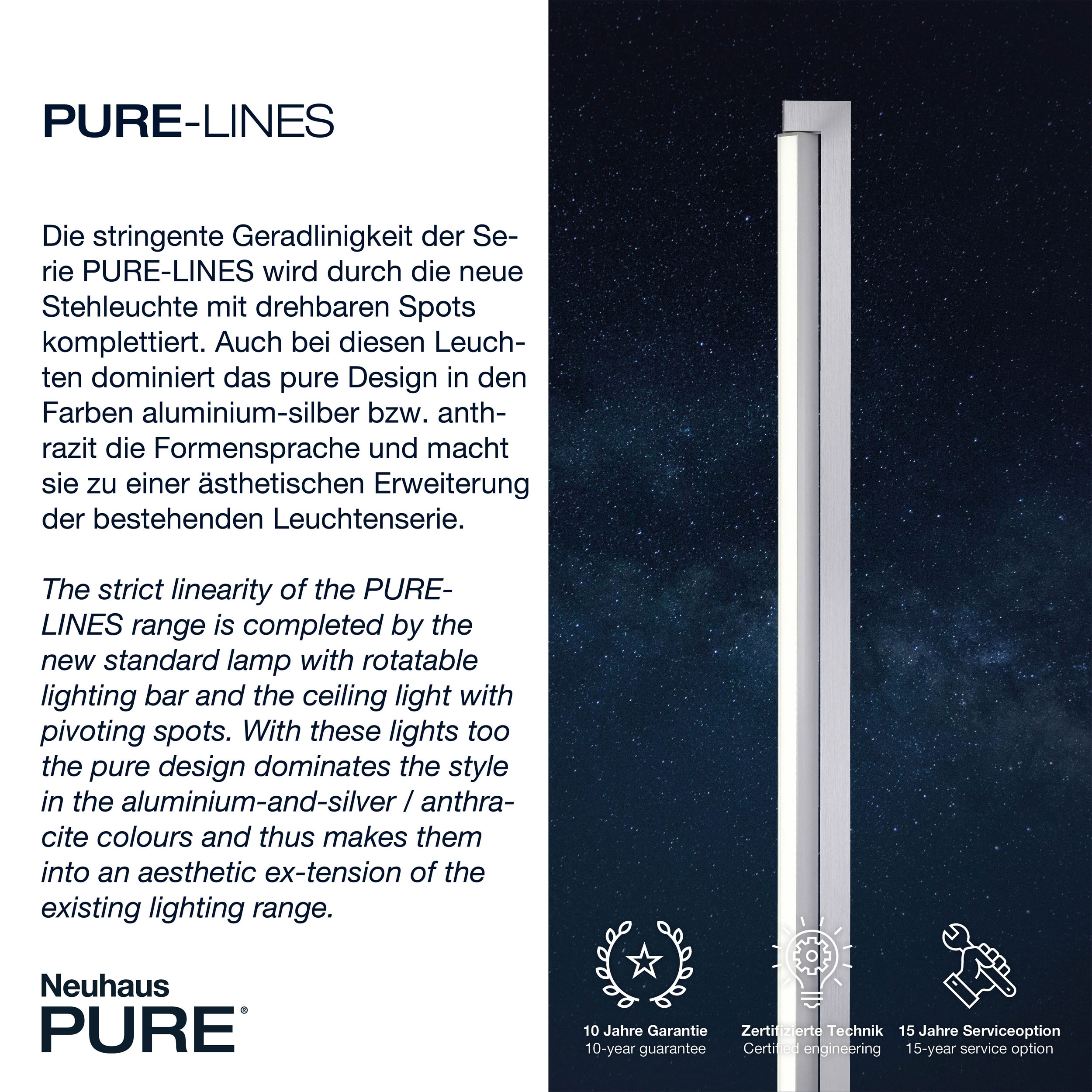 PURELED-Stehleuchte 1flg