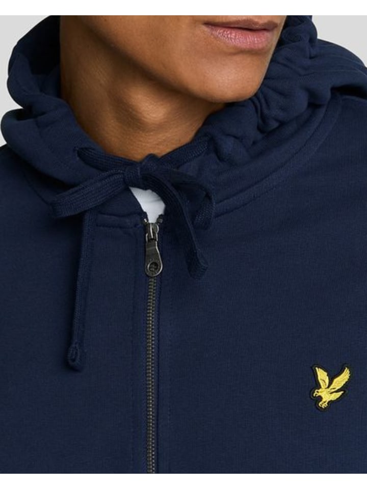 Lyle & Scott Kapuzensweatjacke in Blau günstig kaufen