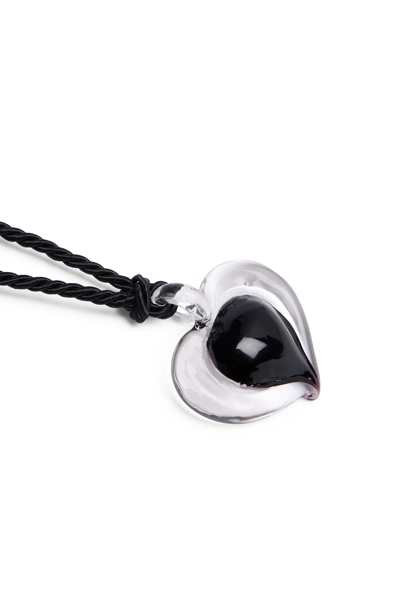 Halskette mit farbigem Glas-Herz