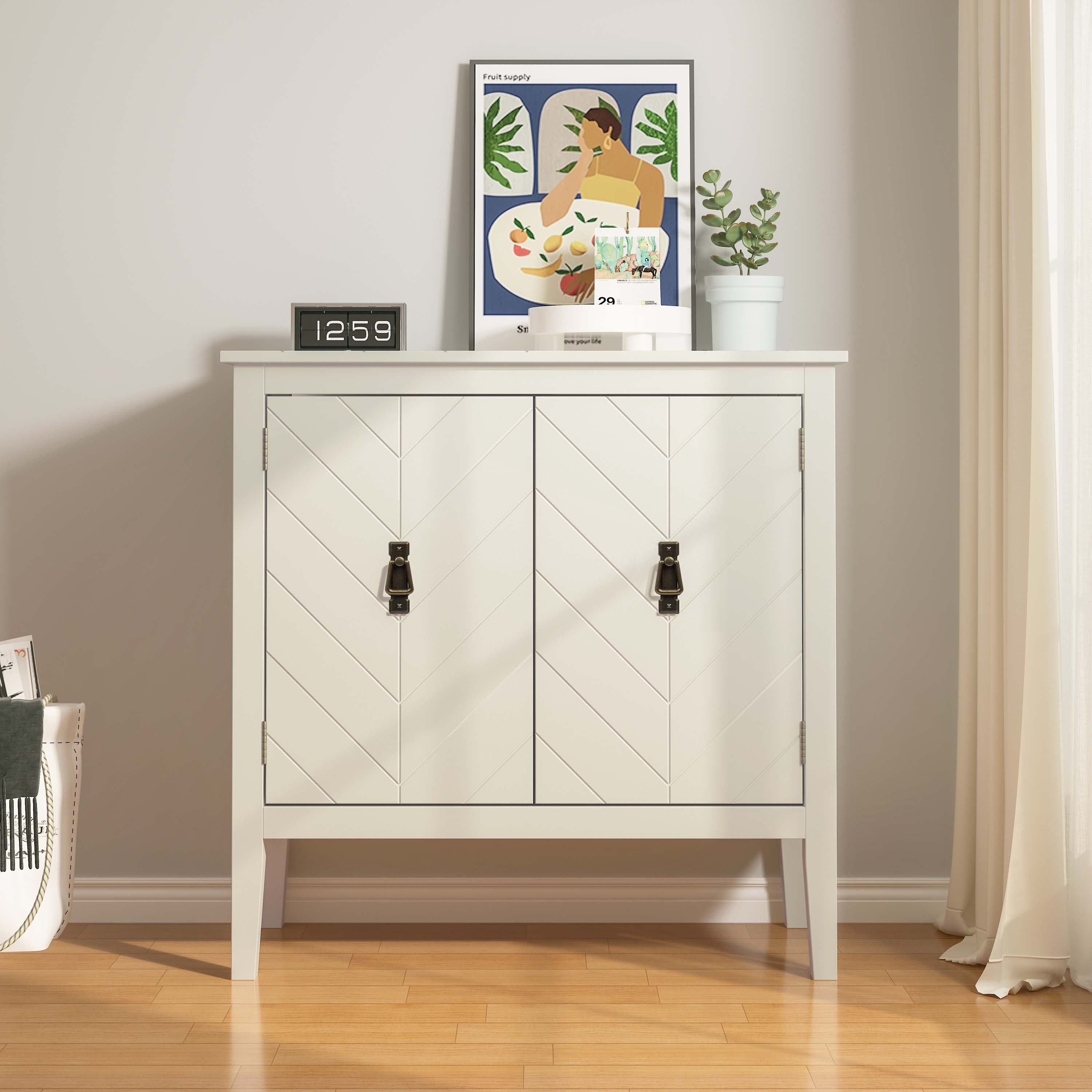 REDOM Anrichte Sideboard Flurschrank Kommode Küchenschrank, mit Griffe