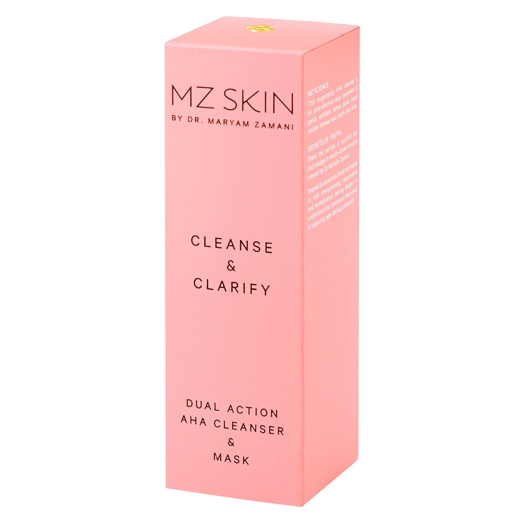 MZ SKIN Cleanse & Clarify Podwójny środek oczyszczający i maska AHA