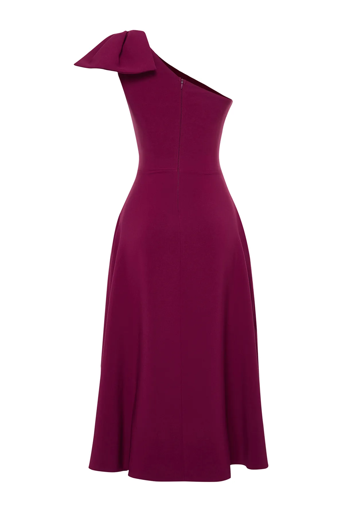 Trendyol Collection  Elegantes Abendkleid - Pflaumenfarbenes Schleifendetail