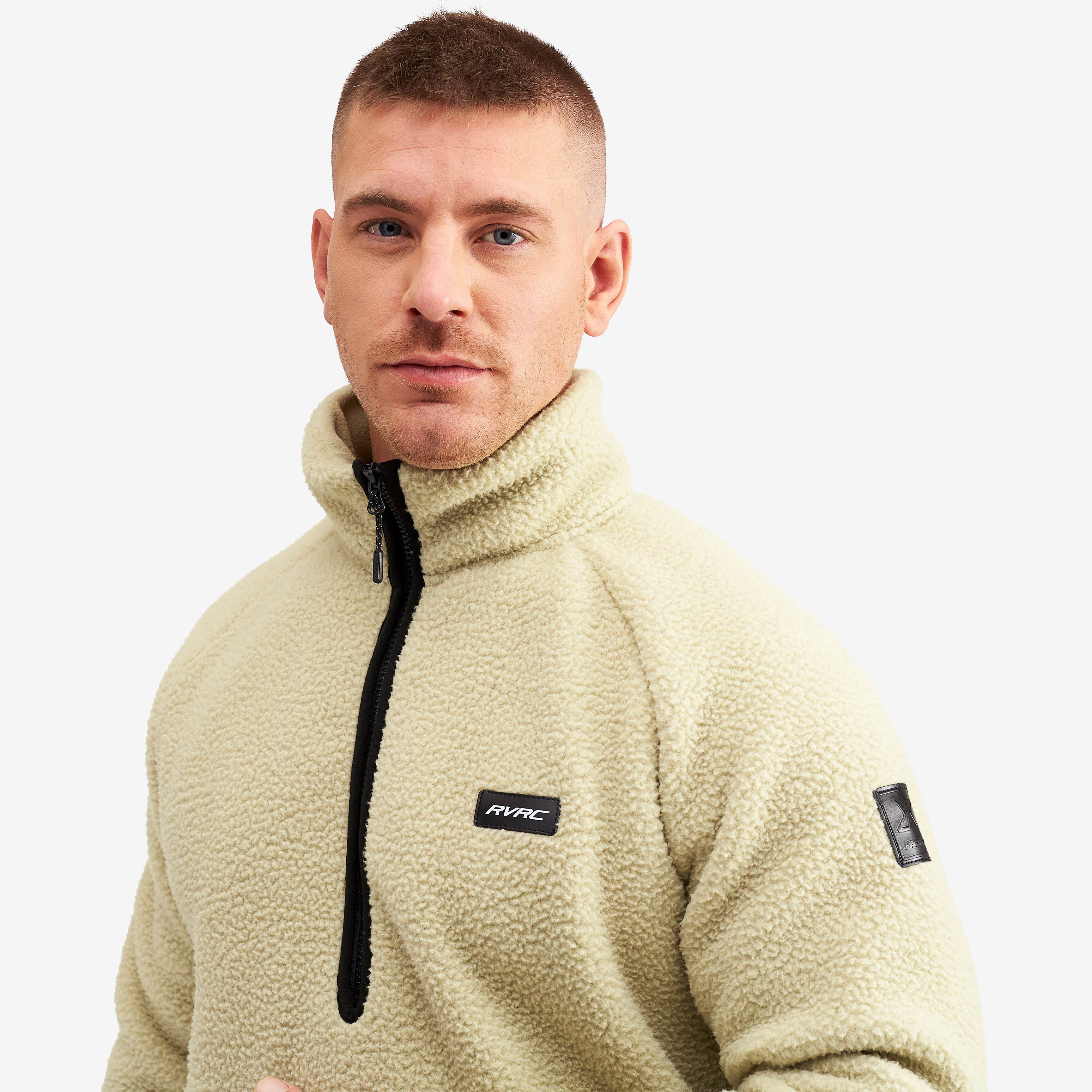 Sherpa Fleece Homme Beige Khaki