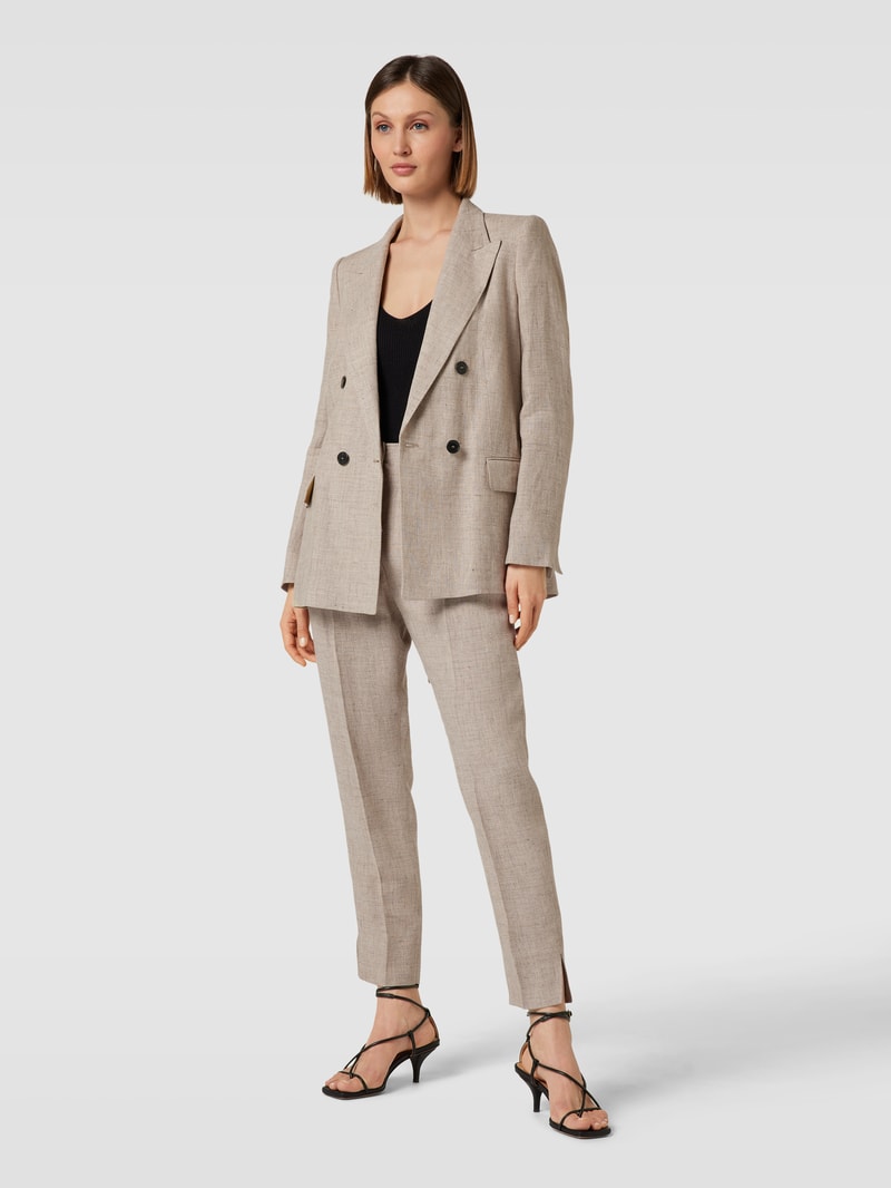Blazer mit Bindegürtel in mittelbraun