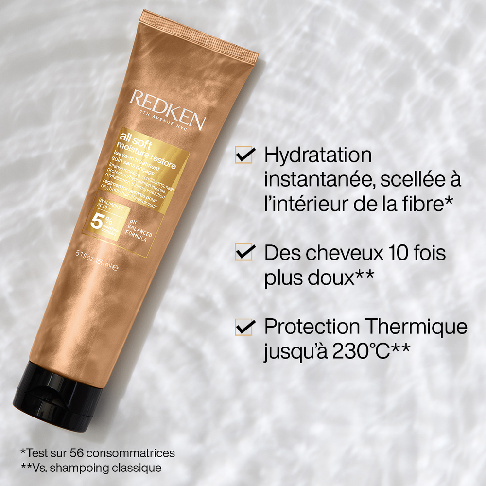 Redken All Soft Moisture Restore Soin sans rinçage hydratant pour cheveux secs