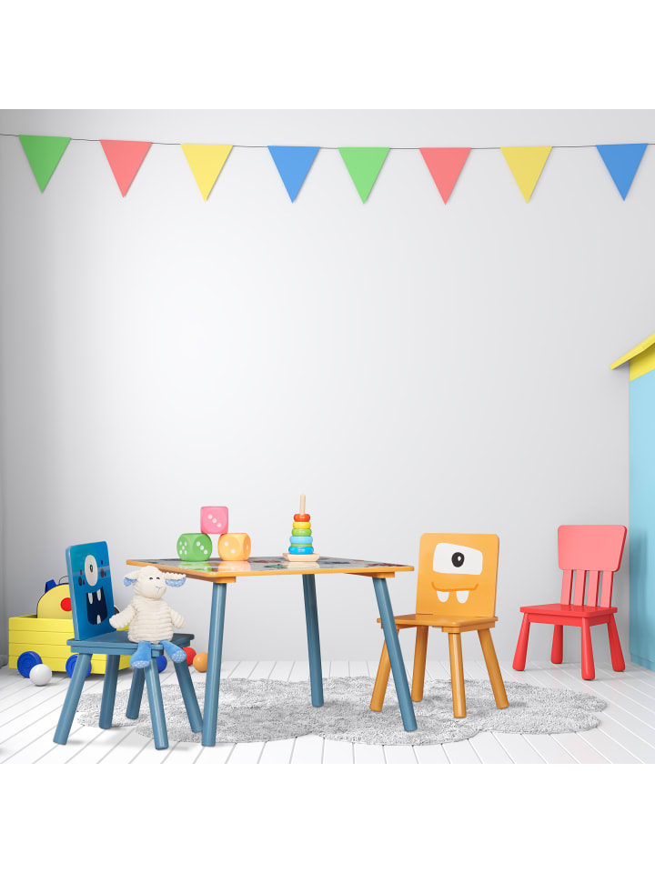 relaxdays 3-tlg. Kindersitzgruppe in Bunt günstig kaufen onesize