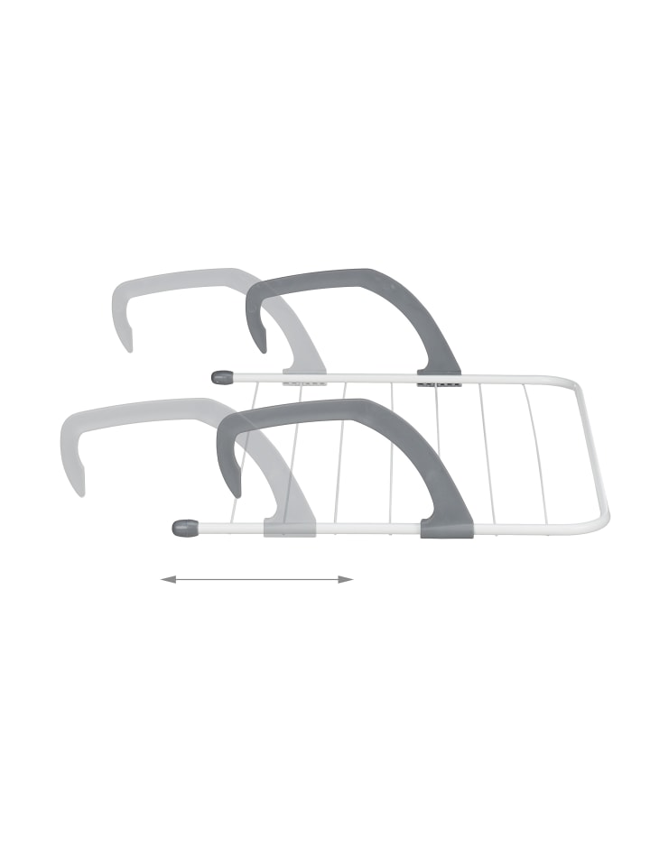 relaxdays 2 x Hängetrockner in Weiß/ Grau - (B)63 x (H)15 x (T)67 cm günstig kaufen onesize