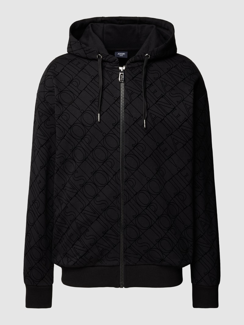 Sweatjacke mit Logo-Muster Modell 'cataldo' in schwarz