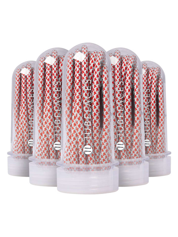 TubeLaces TubeLaces Schnürsenkel in wht/red günstig kaufen