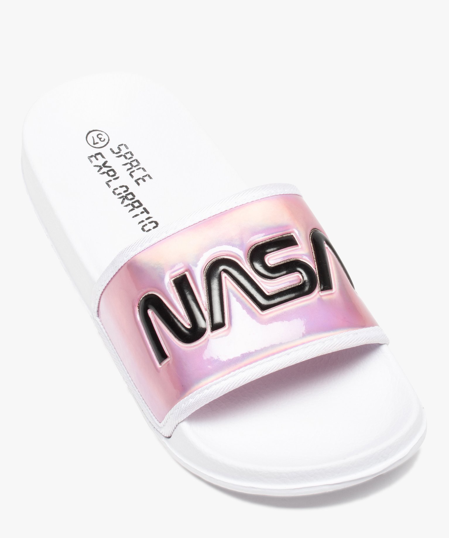 Mules de piscine fille à bandeau irisé - Nasa rose | GEMO