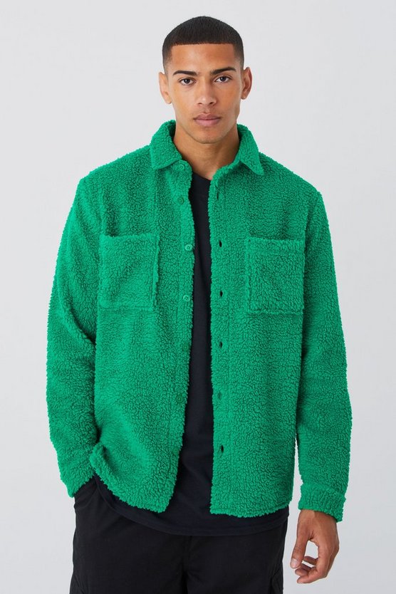 Utility-Overshirt mit Borg-Tasche