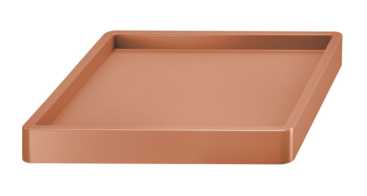 Powertec Garden Pflanzenroller m. erhöhtem Rand // eckig // 29 x 29 x 5,5 cm // terrakotta