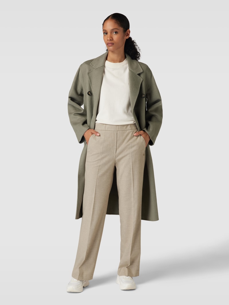 Stoffhose mit Viskose-Anteil und Bügelfalte in camel