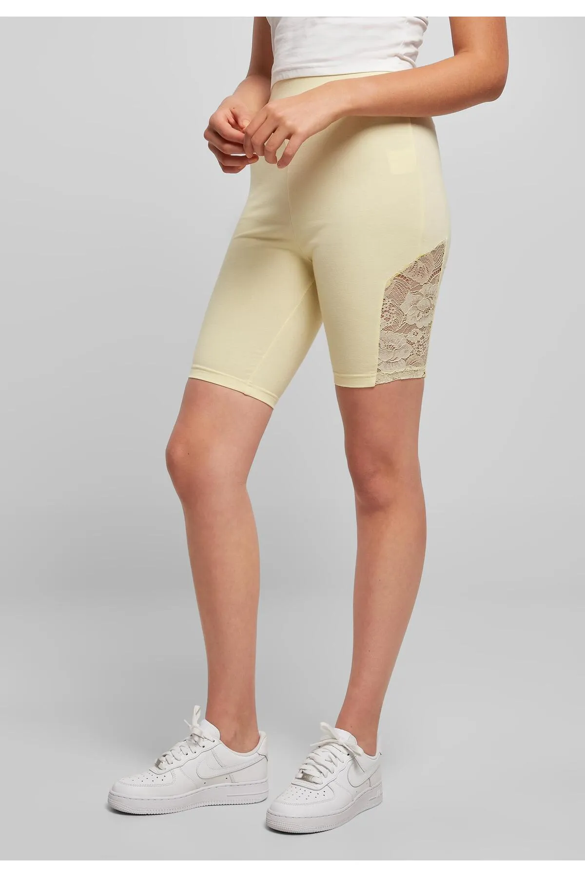 Urban Classics  Kurze Sporthose - Gelb - Hoher Bund